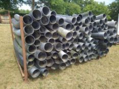 Large Stillage slightly curved plastic pipes