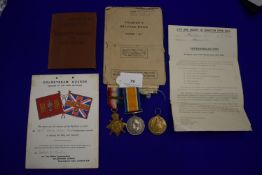 WWI Military Medals Including Coldstream Guards, plus Service Book, etc.