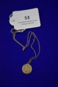 9ct Gold Chain & St. Christopher ~3g total