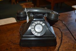 Black Bakelite Pyramid Telephone 1930’s