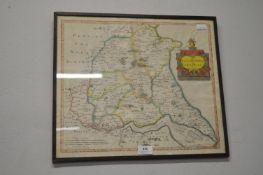 Original Robert Morden Map of The East Riding of Yorkshire circa 1700