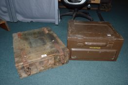 Wooden & Metal Military Ammunition Crates