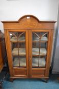 Edwardian Inlaid Glazed Display Cabinet