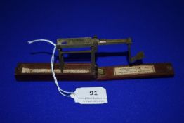 Brass Guinea Scales & Wooden Case by Stephen Howton of Ormskirk