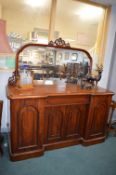Victorian Mahogany Breakfront Mirrored Back Sideboard