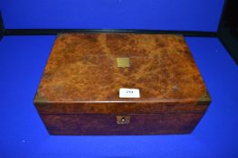 Victorian Walnut Writing Slope dated 1882