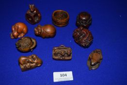 Collection of Netsuke and Small Carvings