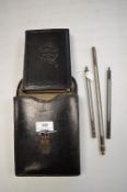 Leather Cased Bible, and Three Brass Jam Thermometers