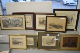 Nine Framed Victorian Prints of Hull and the East Coast