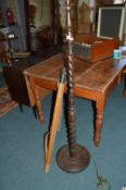 Barley Twist Mahogany Standard Lamp Base plus Tripod Stand