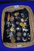 Vintage Costume Jewellery Brooches