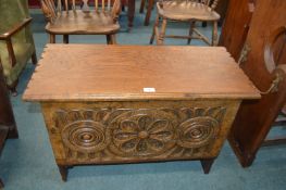Victorian Carved Oak Plank Chest