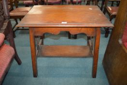 Arts & Crafts oak Occasional Table with Heart Motif