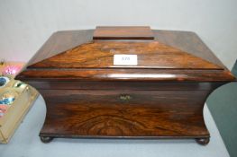 Victorian Rosewood Sarcophagus Tea Caddy