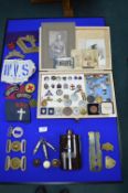 Military and Volunteer Services Badges and Medallions, plus Hull Special Constable Whistle and