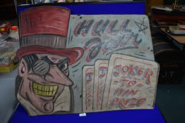 Hand Painted Hull Fair Joker Advertising Board