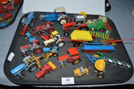 Britains and Lesney Diecast Tractors, and Agricultural Implements