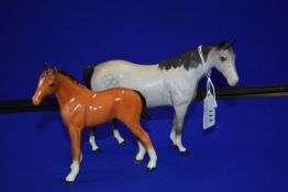 Two Beswick Ponies