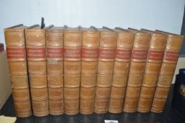 Ten Leather Bound Volumes Chamber’s Encyclopaedia 1895