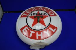 Texaco Glass Petrol Globe (AF – some damage to base)