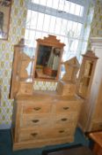 Reclaimed Pine Mirrored Back Dressing Table
