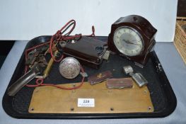 Collectibles Including Bakelite Clock, Philatector, Door Hardware, Bicycle Bell, etc.