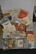 Vintage Ephemera, Pamphlets, and Advertising Labels, etc.