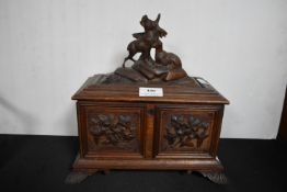 Black Forrest Carved Tea Caddy