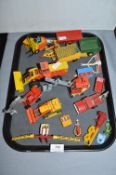 Corgi and Dinky Diecast Diggers and Farm Vehicles