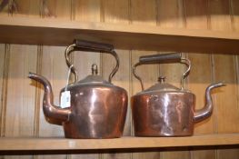 Two Victorian Copper Kettles