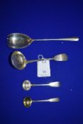 Four Hallmarked Sterling Silver Sifters and Spoons ~140g total