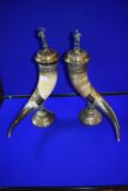 Pair of Austrian Drinking Horns