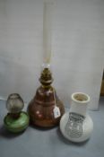Copper Oil Lamp, Miniature Lamp, and Inhaler