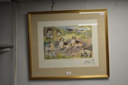 Julian Harris Signed Hunting Dog Print