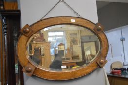 1930’s Oak Framed Bevelled Edge Mirror