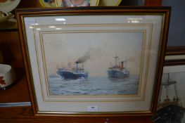 Original Hull Maritime Watercolour by R. Carmichae