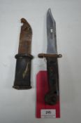 East German AK47 KM Type Bayonet and Scabbard