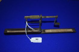 Brass Guinea Scales & Wooden Case by A. Wilkinson of Ormskirk