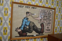 1970’s Dance Promotional Poster for Crewe Hall