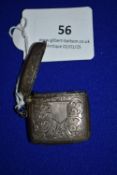 Hallmarked Silver Vesta Case with Plain Cartouche - Birmingham 1923, ~18g total