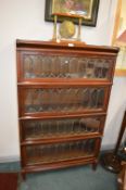 Globe Wernicke Four Height Sectional Bookcase with Lead Glazing (some faults)