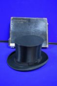 Folding Silk Top Hat by Ferdinand Schackert of Dusseldorf