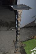 Cast Iron Decorative Column with Attached Shelf on Support