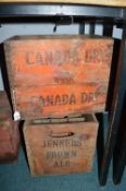 Two Bottle Crates for Canada Dry and Jenner's Brown Ale
