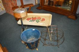 Retro Metal Folding Tray, Newspaper Rack, Ashtray, etc.