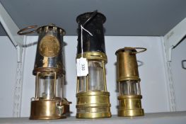 Three Miner’s Safety Lamps by Eccles, etc.