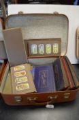Vintage Case Containing Full Cigarette Card Albums