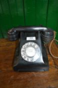 Black Bakelite Telephone