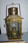 Brass Hanging Cargo Light