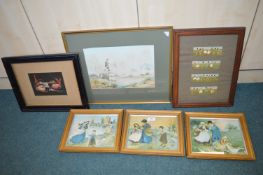 Framed Prints Including Dutch Children etc.